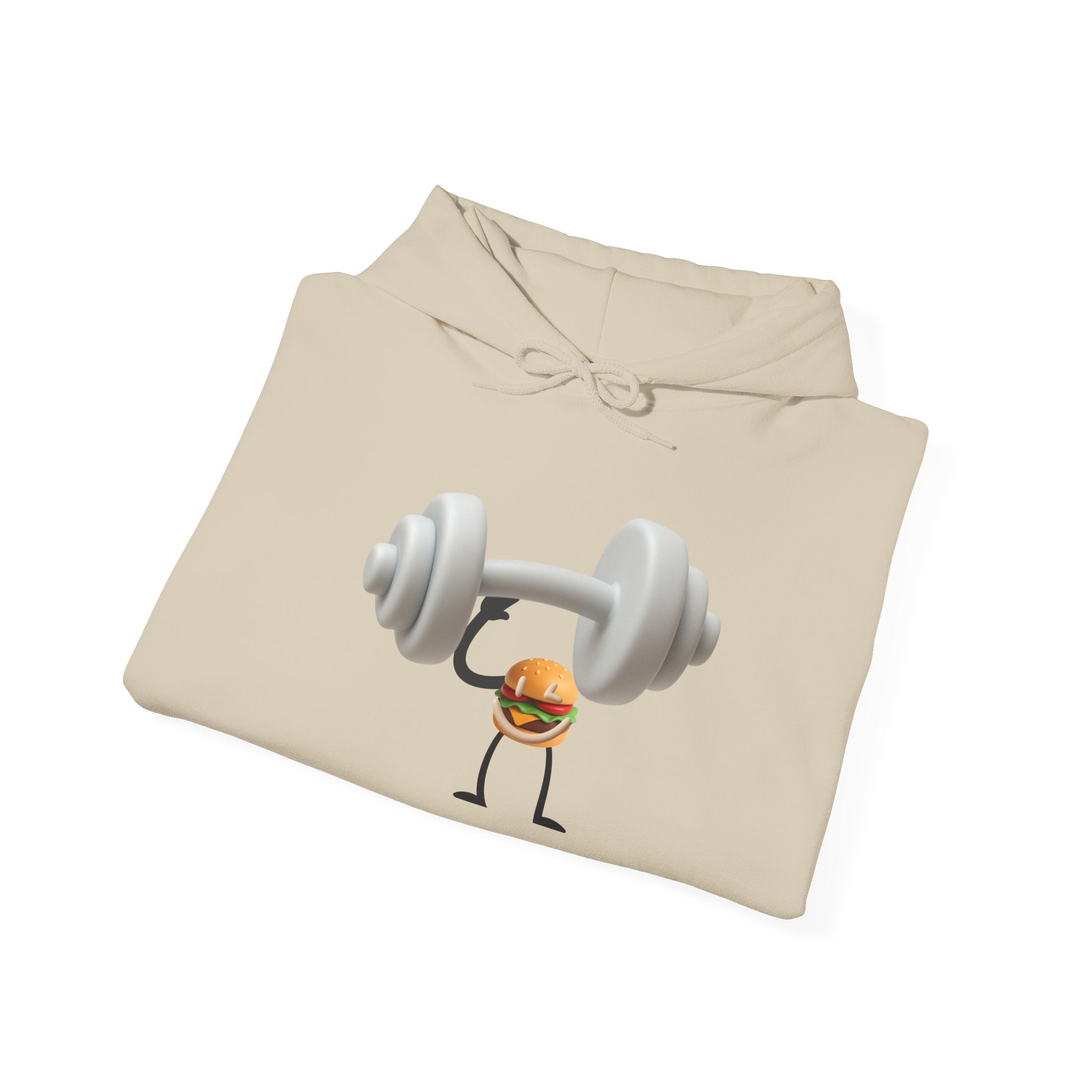 Burger Lifting Hoodie — Funny Gym Cheeseburger Weightlifting Sweatshirt