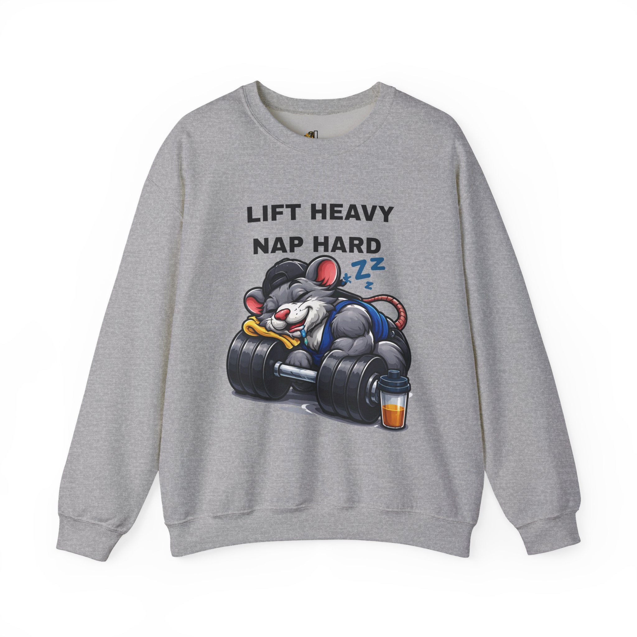 Lift Heavy, Nap Hard Crewneck Sweatshirt — Gym Lifestyle Pullover