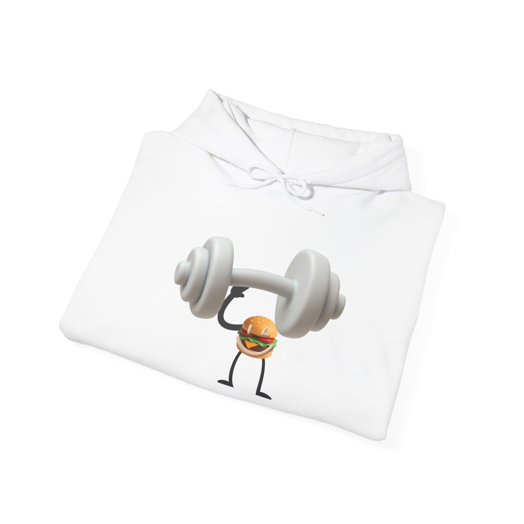 Burger Lifting Hoodie — Funny Gym Cheeseburger Weightlifting Sweatshirt