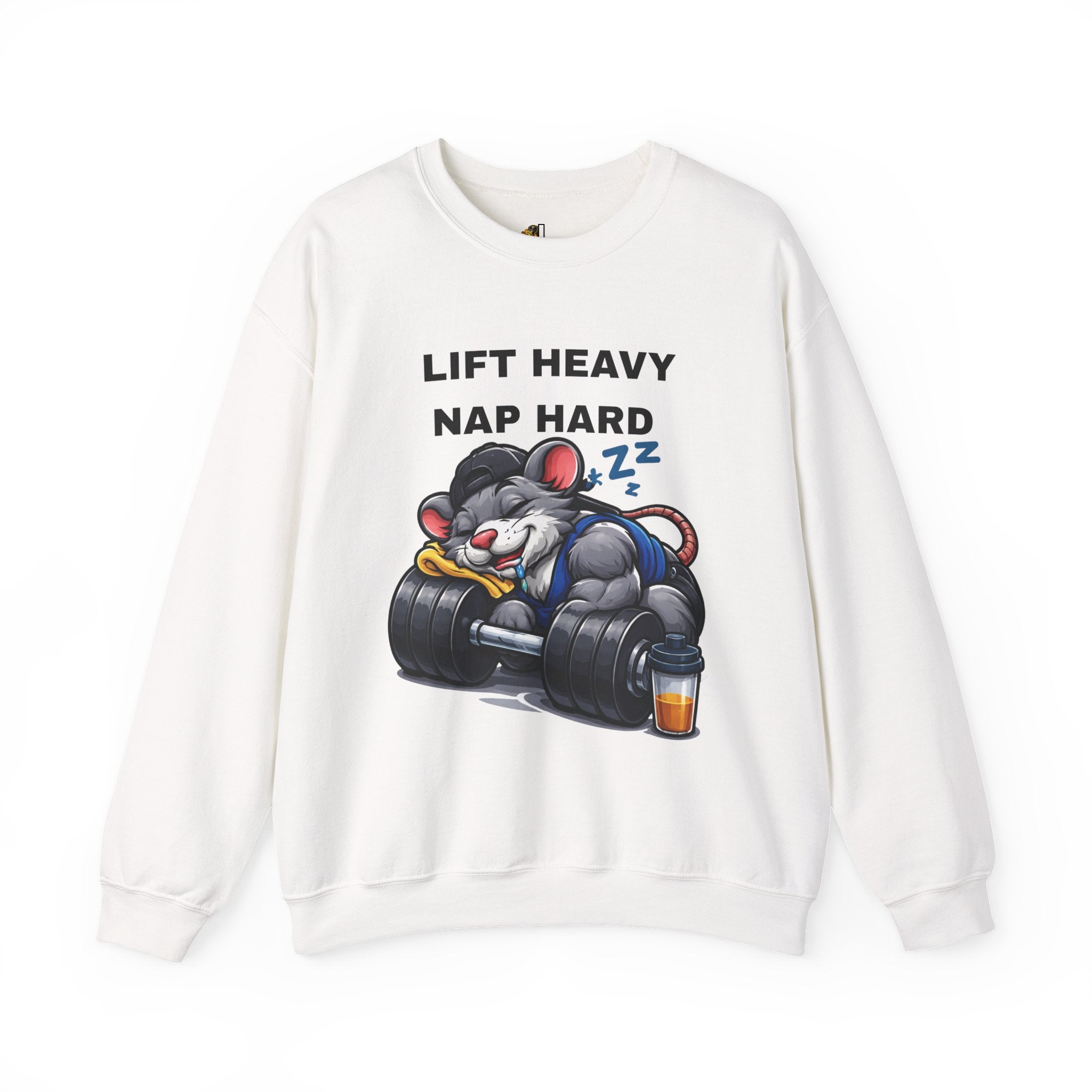 Lift Heavy, Nap Hard Crewneck Sweatshirt — Gym Lifestyle Pullover