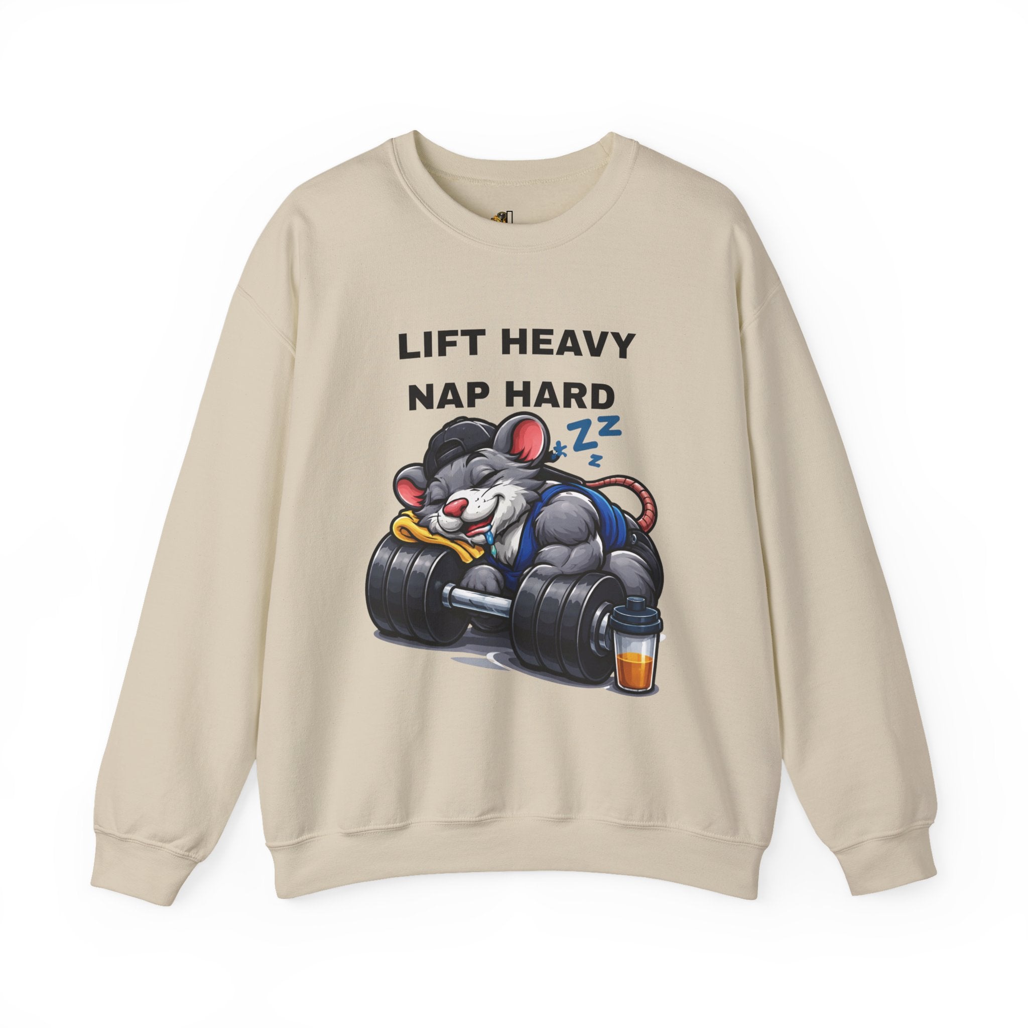 Lift Heavy, Nap Hard Crewneck Sweatshirt — Gym Lifestyle Pullover